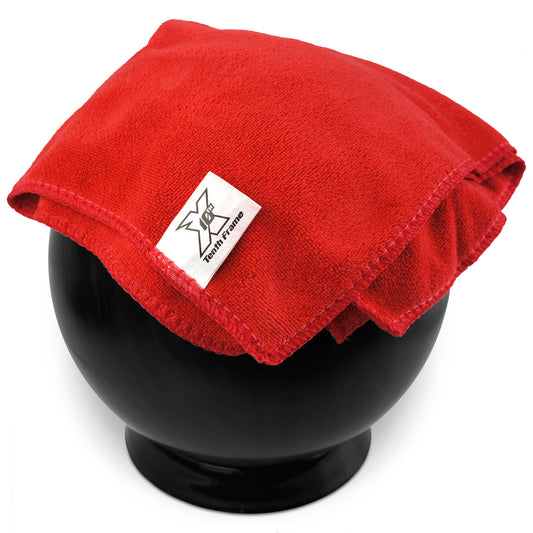 Tenth Frame Microfiber Bowling Towel (Folded on Ball)