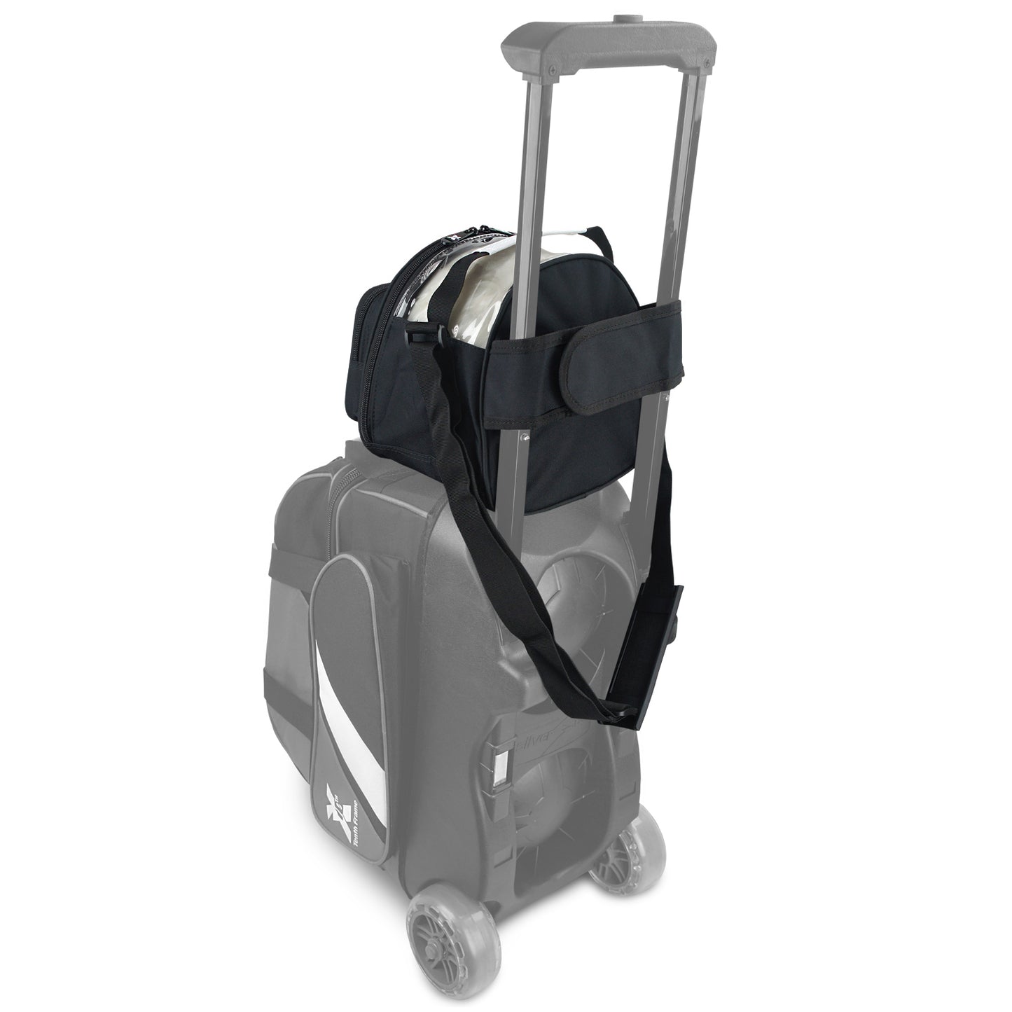 Tenth Frame Deluxe Add-On - 1 Ball Add-On Bowling Bag (Strapped on Roller Bag)