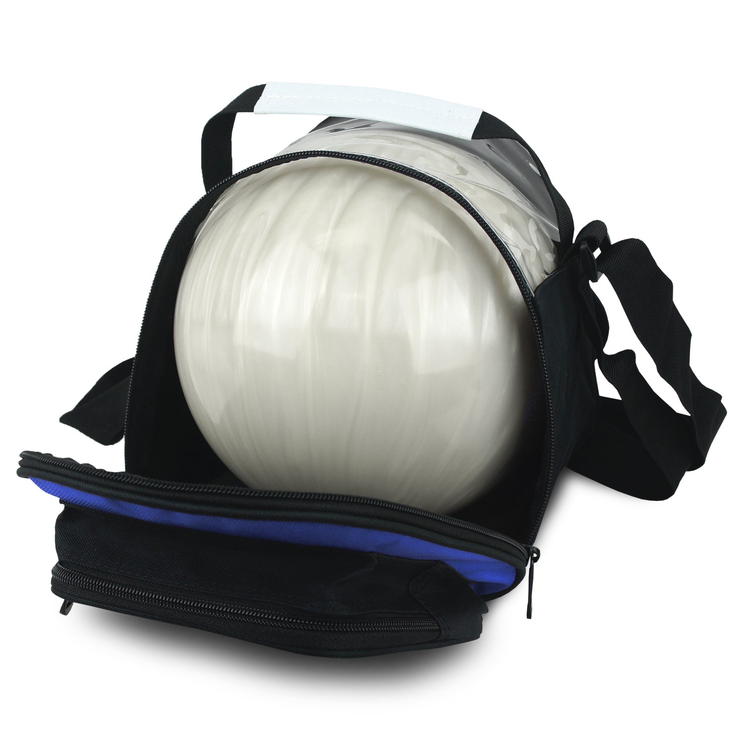 Tenth Frame Deluxe Add-On - 1 Ball Add-On Bowling Bag (Blue - Front Loading)