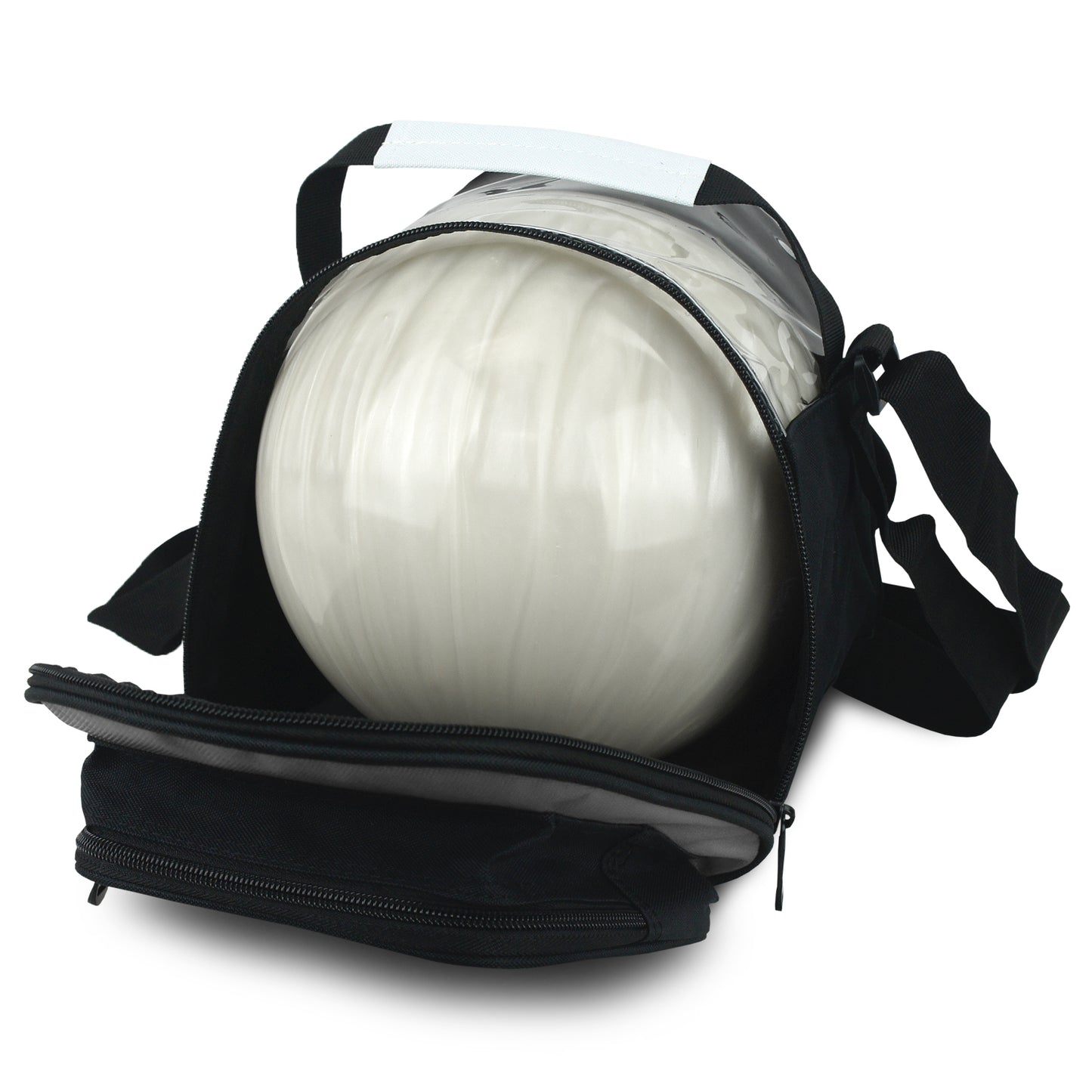 Tenth Frame Deluxe Add-On - 1 Ball Add-On Bowling Bag (Grey - Front Loading)