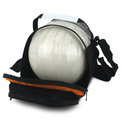 Tenth Frame Deluxe Add-On - 1 Ball Add-On Bowling Bag (Orange - Front Loading)