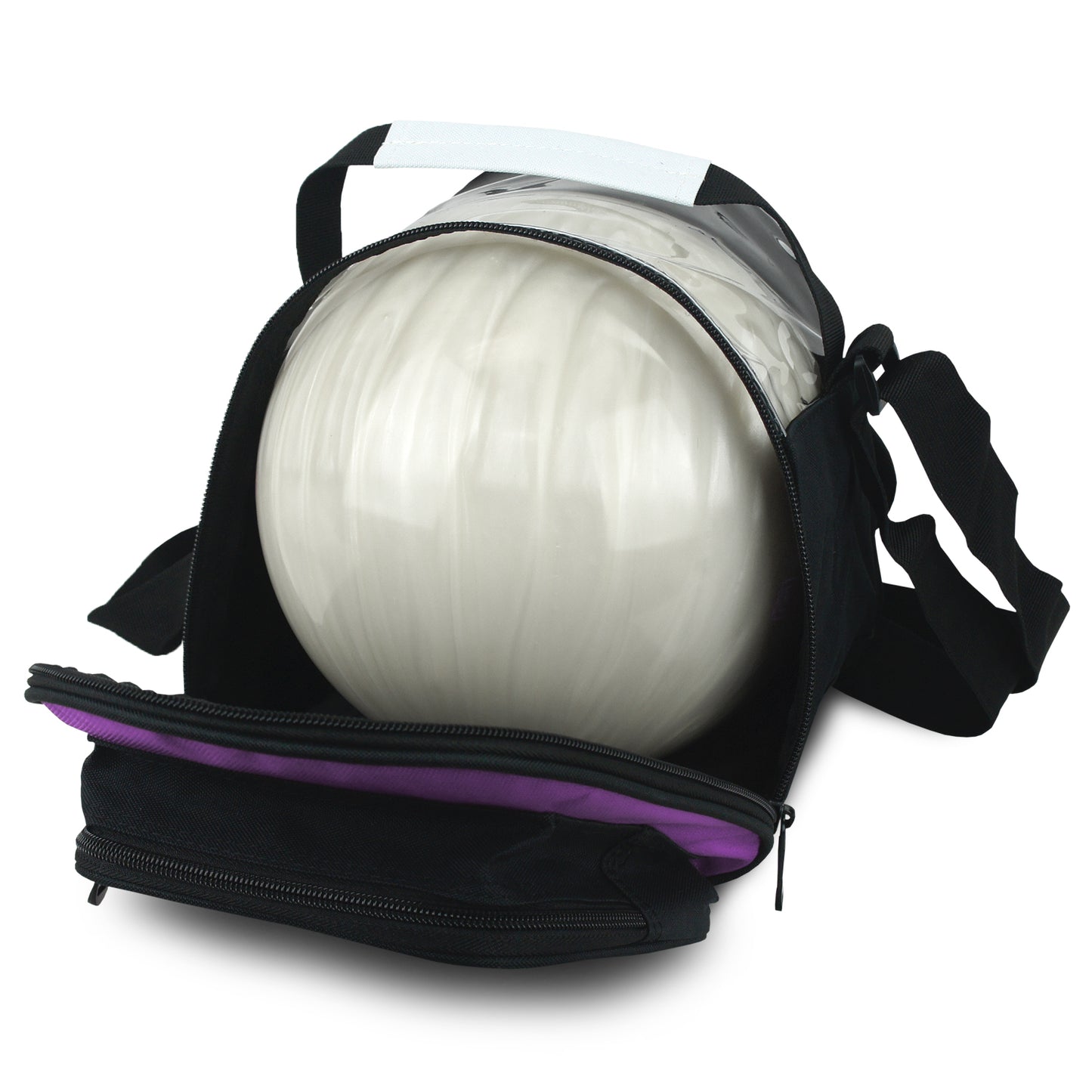 Tenth Frame Deluxe Add-On - 1 Ball Add-On Bowling Bag (Purple - Front Loading)