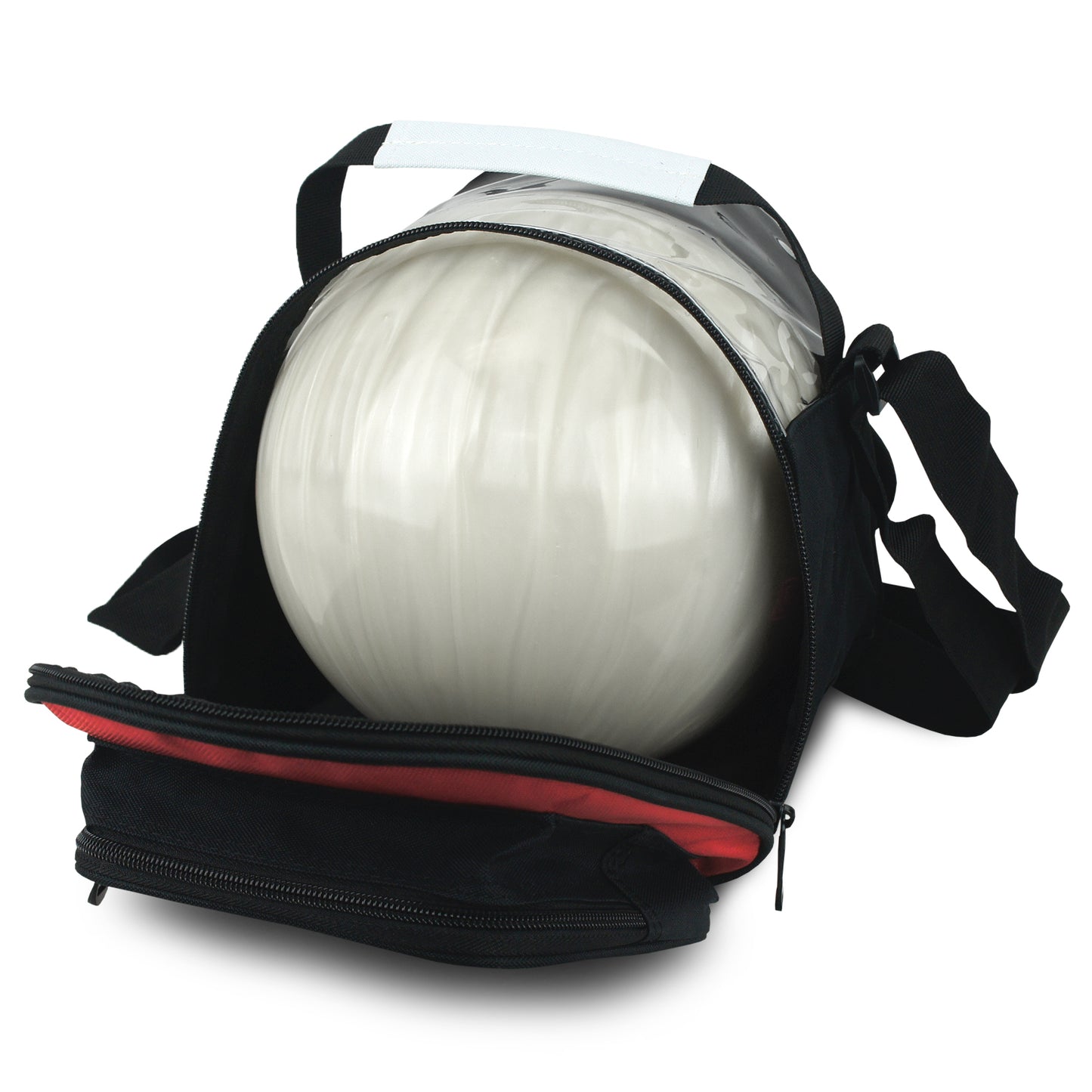 Tenth Frame Deluxe Add-On - 1 Ball Add-On Bowling Bag (Red - Front Loading)