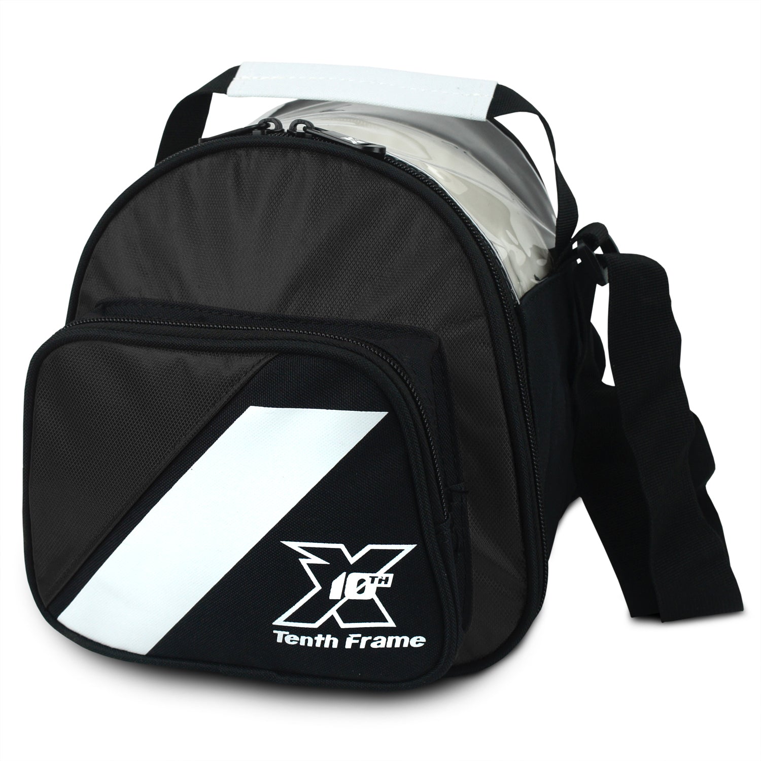 Tenth Frame Deluxe Add-On Bag - 1 Ball Add-On Bowling Bag (Black)