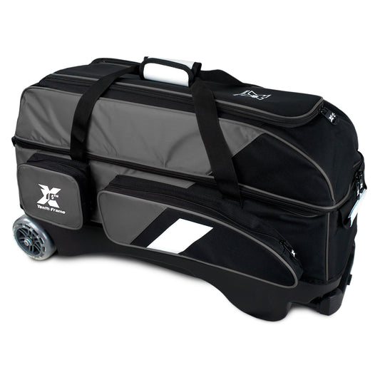 Tenth Frame Deluxe Triple - 3 Ball Roller Bowling Bag (Grey - Side)