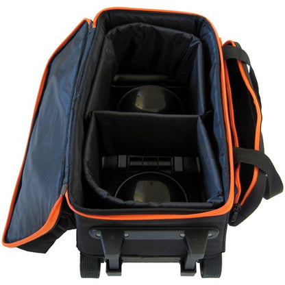 Tenth Frame Classic 2 Ball Roller Bowling Bag - Retired (Neon Orange - Ball Compartment)