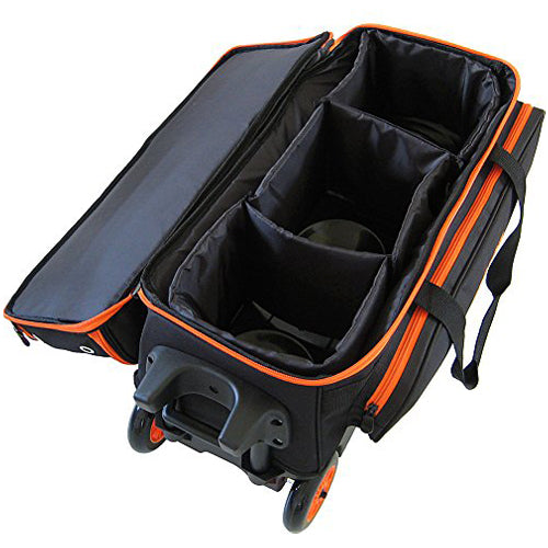 Tenth Frame Deluxe Triple Roller Bowling Bag - Retired (Ball Compartment)