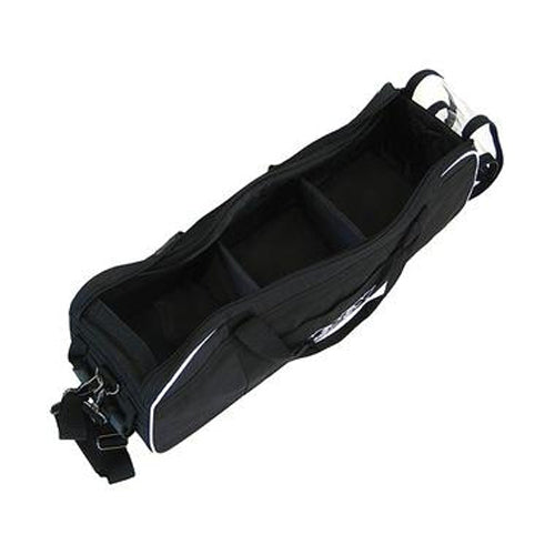 Tenth Frame Glide Triple Tote Roller Bowling Bag - Retired (Black - Ball Compartment)