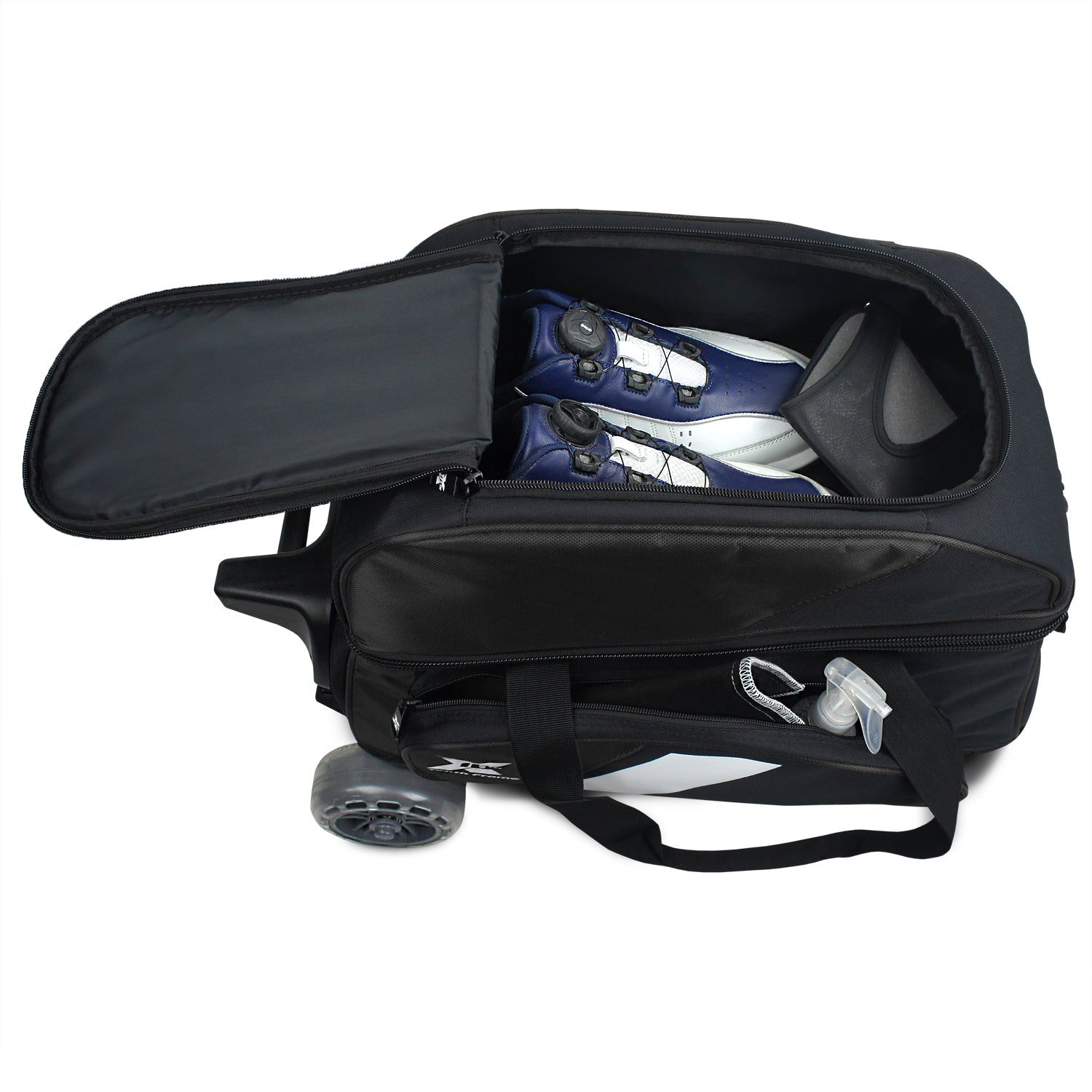 10th Frame Tenth Frame Deluxe Double Roller Bowling Bag - Black – Tenth Frame Bowling