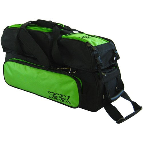 Tenth Frame Glide Triple Tote Roller Bowling Bag with Shoe Pouch - Retired (Lime Green)